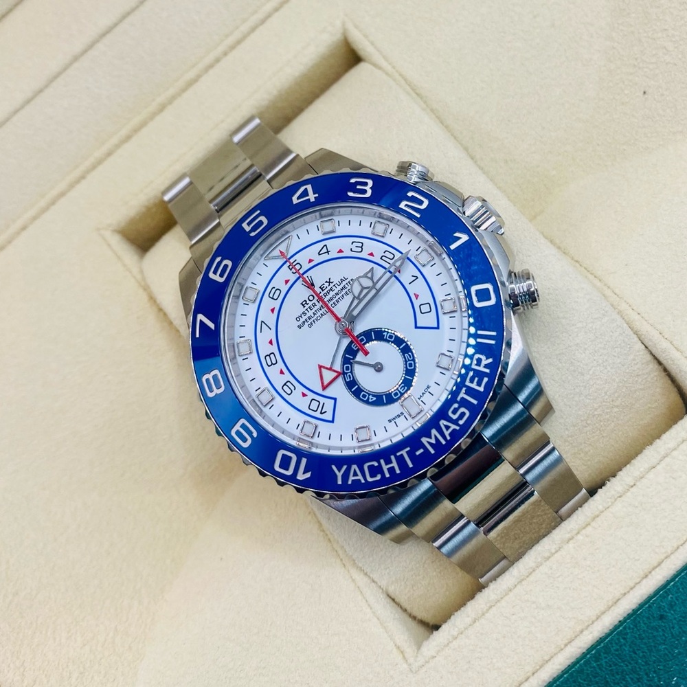 NEW! Rolex Men’s 44mm Yacht-Master II White Dial Watch